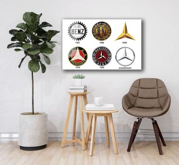 Mercedes Benz Vintage Logos Art Design rectangular special Glass Picture!