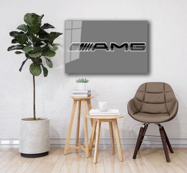 Mercedes Benz Amg Logo Art Design rectangular special Glass Picture!