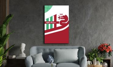 Alfa Romeo Art Design rectangular special Glass Picture!