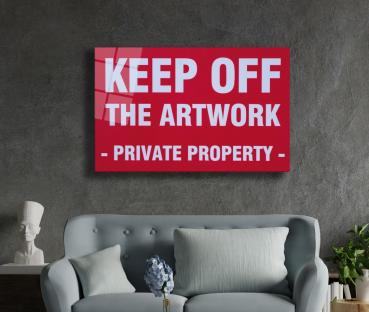 Keep off the artwork Art Design rectangular special Glass Picture!