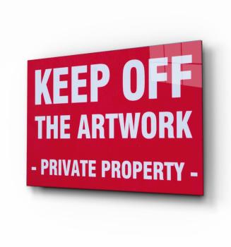 Keep off the artwork Art Design rectangular special Glass Picture!