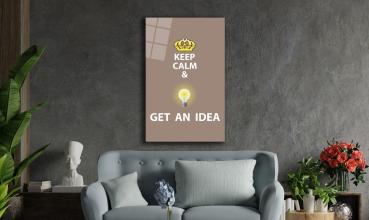 Keep calm and get an idea Art Design rectangular special Glass Picture!