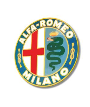 Alfa Romeo Vintage Art Design round special Glass Picture!
