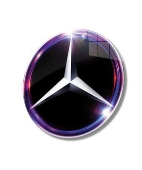 Mercedes Shining Logo Art Design round special Glass Picture!
