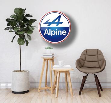 Alpine Logo Art Design round special Glass Picture!