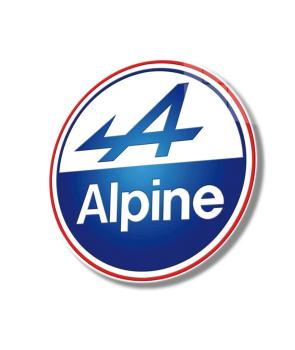 Alpine Logo Art Design round special Glass Picture!