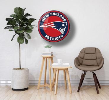 New England Patriots Art Design rundes spezial Glasbild!