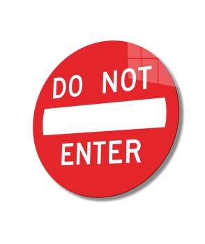 Do not enter Art Design round special Glass Picture!