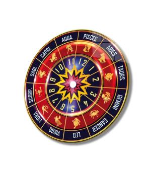 Zodiac Calendar Art Design round special Glass Picture!
