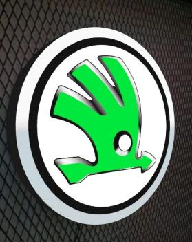 Skoda Logo Led Lichtwerbung rund