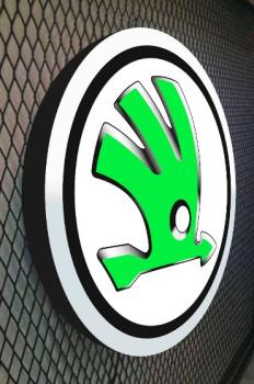 Skoda Logo Led Lichtwerbung rund