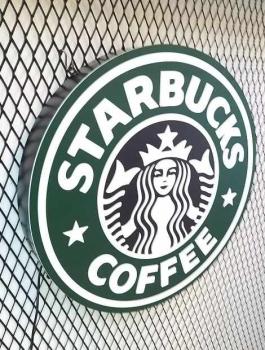 Starbucks Coffee Logo Led Leuchtschild rund