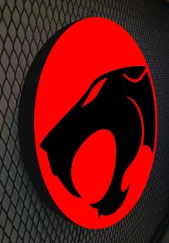 Thundercats logo illuminated wall art