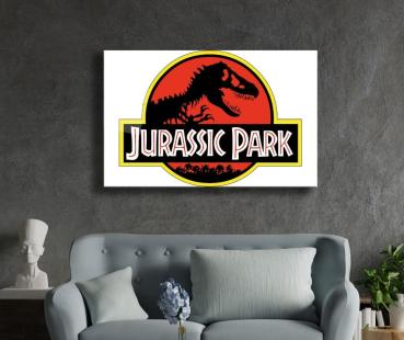 Jurassic Park Art Design rechteckiges spezial Glasbild!