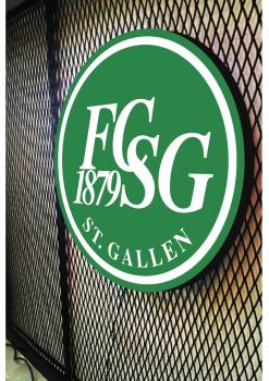 Fc St.Gallen Logo Led Leuchtschild Wandleuchte! (rund)