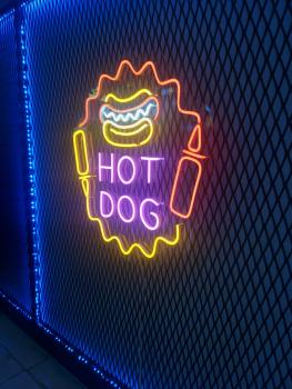 American Hot Dog Neon Led Werbeleuchte für ihr Restaurant!
