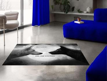 Wolf couple rectangular Carpet!