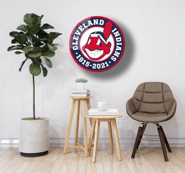 Cleveland Guardians Art Design rundes spezial Glasbild!