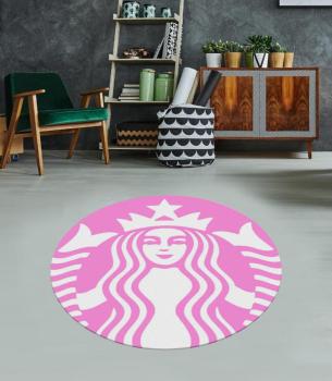 Starbucks Coffee Pink round carpet!