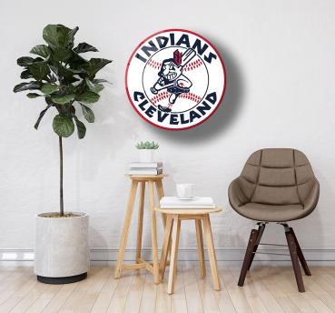 Cleveland Guardians Art Design rundes spezial Glasbild!