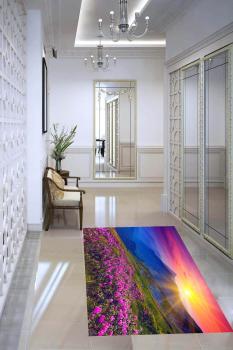 Nature motif rectangular carpet!