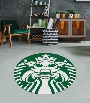 Starbucks Coffee Starwars Yoda round carpet!