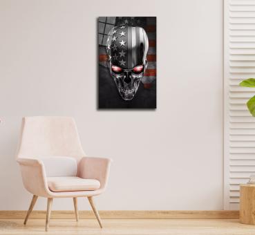 American flag skull Art Design rectangular special Glass Picture!