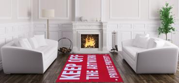 Keep off rectangular Carpet!