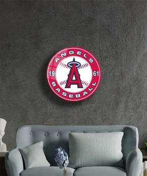 Los Angeles Angels Art Design rundes spezial Glasbild!