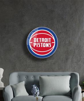 Detroit Pistons Art Design rundes spezial Glasbild!
