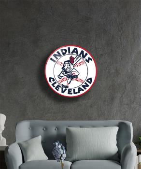 Cleveland Guardians Art Design rundes spezial Glasbild!
