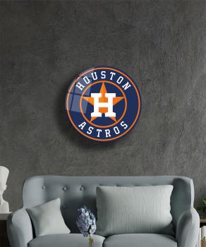 Houston Astros Art Design rundes spezial Glasbild!