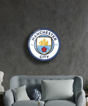 Manchester City FC Art Design round special Glass Picture!
