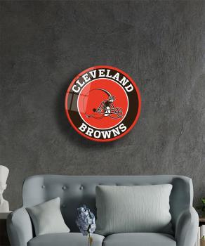 Cleveland Browns Art Design round special Glass Picture!