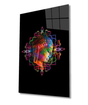 Buddha colorful Art Design rectangular special Glass Picture!