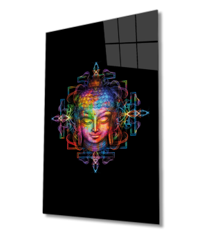 Buddha colorful Art Design rectangular special Glass Picture!