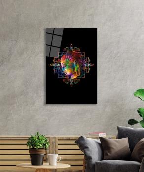 Buddha colorful Art Design rectangular special Glass Picture!