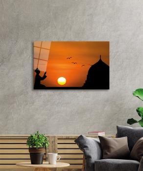 Praying human Art Design rectangular special Glass Picture!