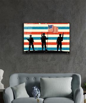 American flag  Art Design rectangular special Glass Picture!