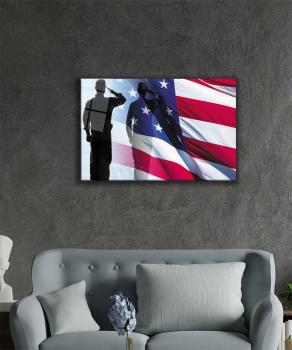 American flag  Art Design rectangular special Glass Picture!