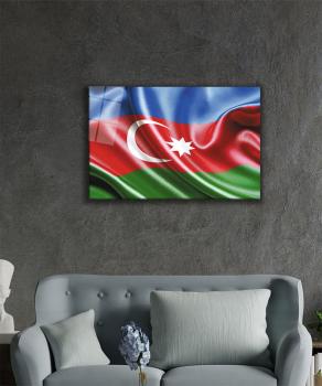 Azerbaijan flag Art Design rectangular special Glass Picture!