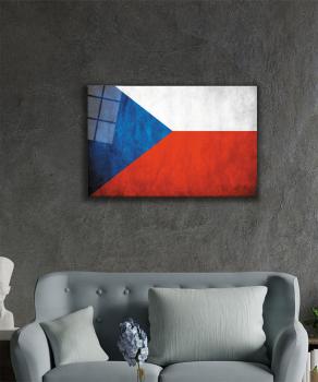 Chzech flag Art Design rectangular special Glass Picture!