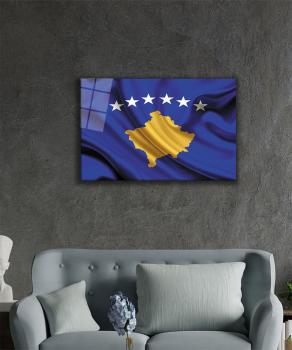 Kosovo flag Art Design rectangular special Glass Picture!