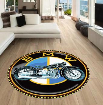 Bmw vintage logo motorbike round carpet!