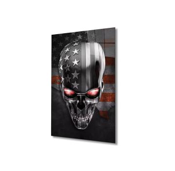 American flag skull Art Design rectangular special Glass Picture!