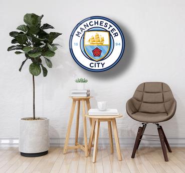 Manchester City FC Art Design round special Glass Picture!