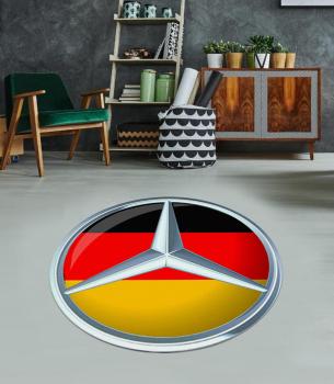 Mercedes German Flag Logo round carpet!