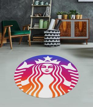 Starbucks Coffee Rainbow round carpet!