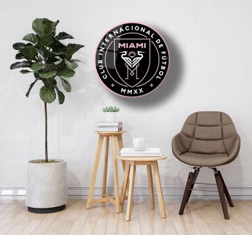 Club Internacional de Fútbol Miami Art Design rundes spezial Glasbild!