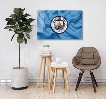 Manchester City FC Art Design rectangular special Glass Picture!